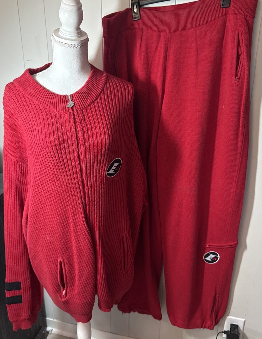 Reebok Limited Edition Allen Iverson I3 Red Warmup Outfit Men Sz XL 2XL Pants UU